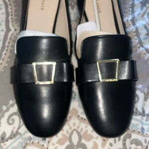 COLE HAAN Genuine Leather Black Womens Cole Haan Loafers .